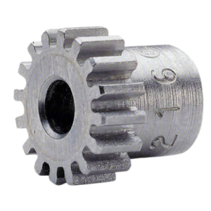 Spur Gear: 32 Pitch, 12 Teeth, 1/4 inch Bore Diameter, 20° Pressure Angle, Steel Material, 0.5-inch Pitch Diameter