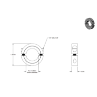 Double Split Shaft Collar, for 1 116 inch diameter product gallery