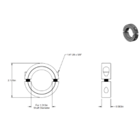 Double Split Shaft Collar, for 1 516 inch diameter product gallery