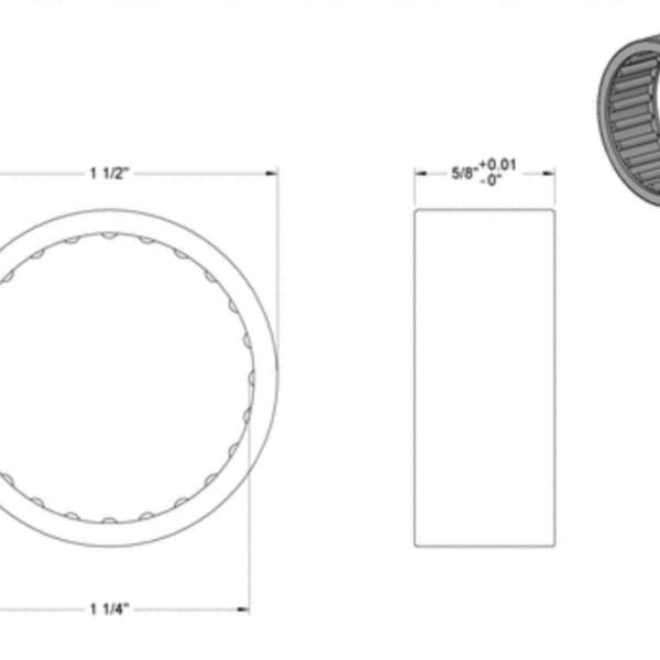 Second image of 1¼ inch Shaft Diameter, ⅝ inch Width, Needle- Roller Bearing