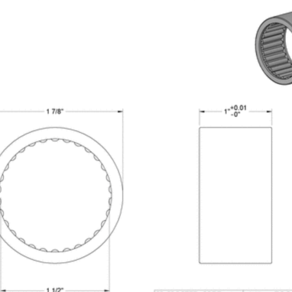 Second image of 1½ inch Shaft Diameter, 1 inch Width, Needle- Roller Bearing