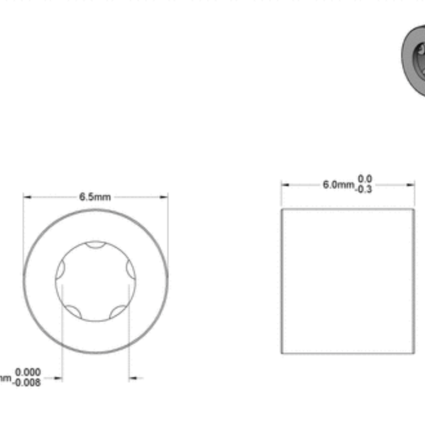 Second image of 3 mm Shaft Diameter, Needle- Roller Bearing