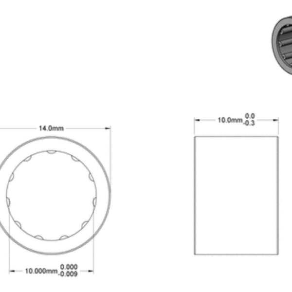 Second image of 10 mm Shaft Diameter, Needle- Roller Bearing