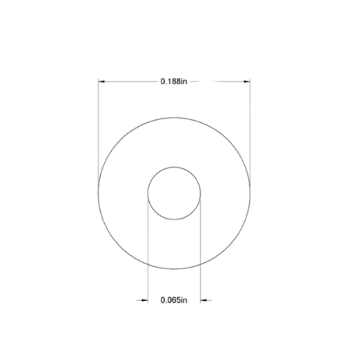 Second image of Nylon Plastic Washer, 0 Screw Size, 0.188 inch ID (Pack of 10)