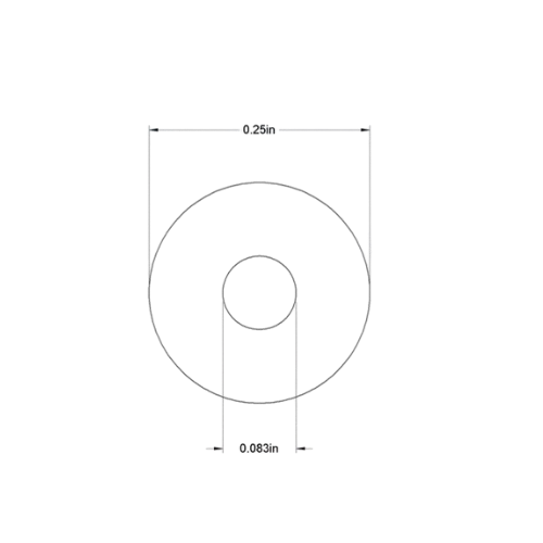 Second image of Nylon Plastic Washer, 2 Screw Size, 0.25 inch ID (Pack of 10)