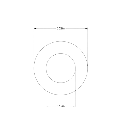 Second image of Nylon Plastic Washer, 4 Screw Size, 0.220 inch ID (Pack of 10)