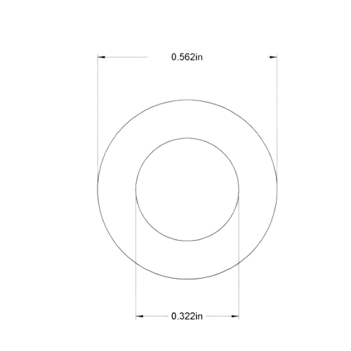 Second image of Nylon Plastic Washer, ¼ inch Screw Size, 0.322 inch ID (Pack of 10)