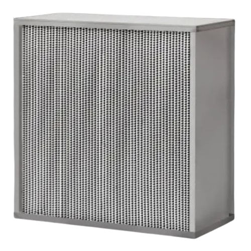 HEPA Air Filter: 24 in x 24 in x 2 7/8 in Actual Filter Size, 1,200 cfm Air Flow @ 300 fpm, Aluminum