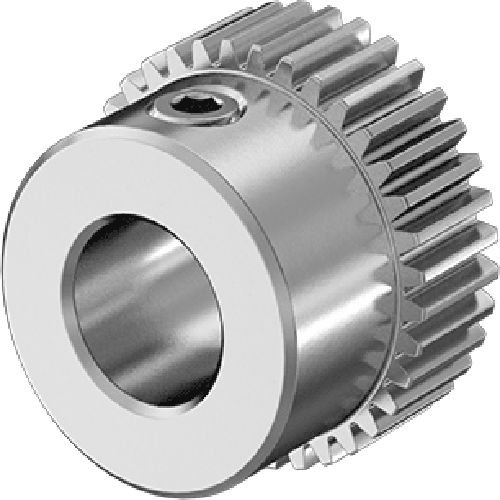 Metal Gear - 20 Degree Pressure Angle Round Bore with Set Screw, 64 Pitch, 36 Teeth