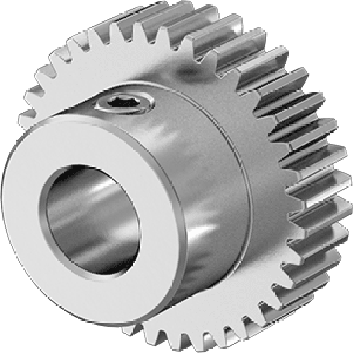 Metal Gear - 20 Degree Pressure Angle Round Bore with Set Screw, 48 Pitch, 36 Teeth