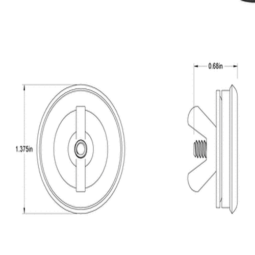 Second image of Corrosion-Resistant Washdown Hole Plug for 1/2 Trade Size Knockout