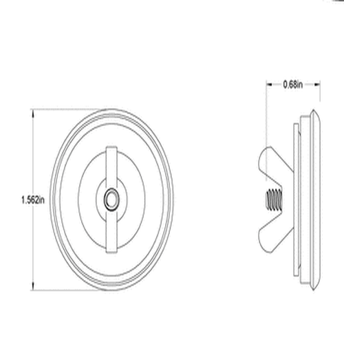 Second image of Corrosion-Resistant Washdown Hole Plug for 3/4 Trade Size Knockout