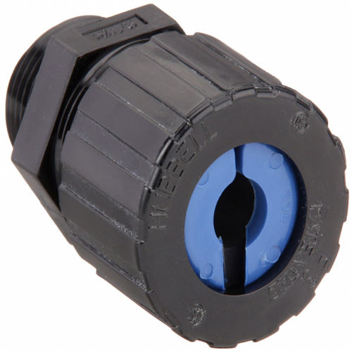 Liquid Tight Cord Connector: Nylon, 3/4 in MNPT, 0.38 in to 0.50 in, Black